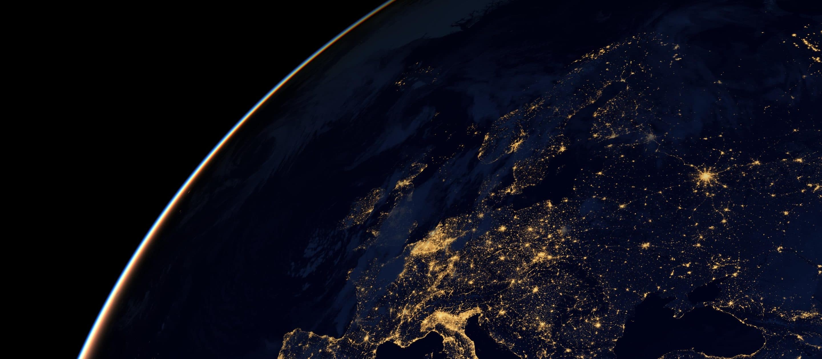 Europe at night, seen from orbit