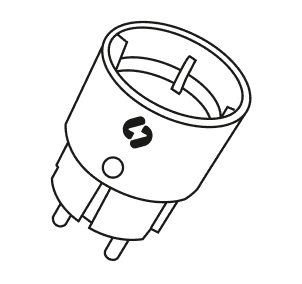 Hand-drawn sketch of a Volton smart plug